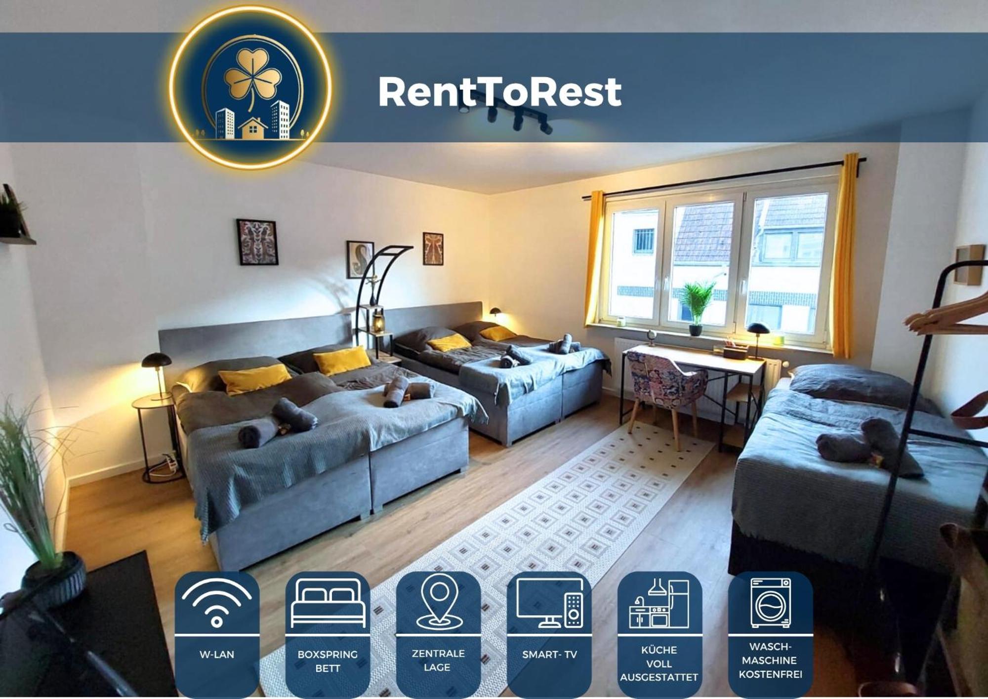 Rtr Essen - Fuer Bis Zu 8 Personen - Voll Ausgestattet - Zentral Limbecker Platz - Messe - Uniklinikum - Smart Tv - Modern Apartment ภายนอก รูปภาพ